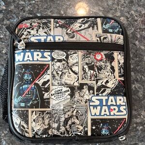 Pb Kids Star Wars Black and White Comic Print Insulated Lunch Box